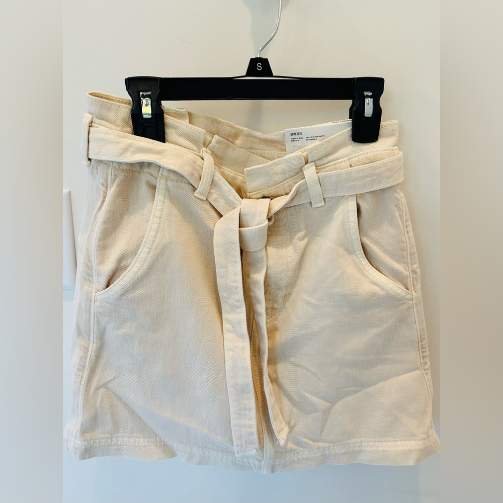 NWT American Eagle Highest Rise Stretch Skirt Cream